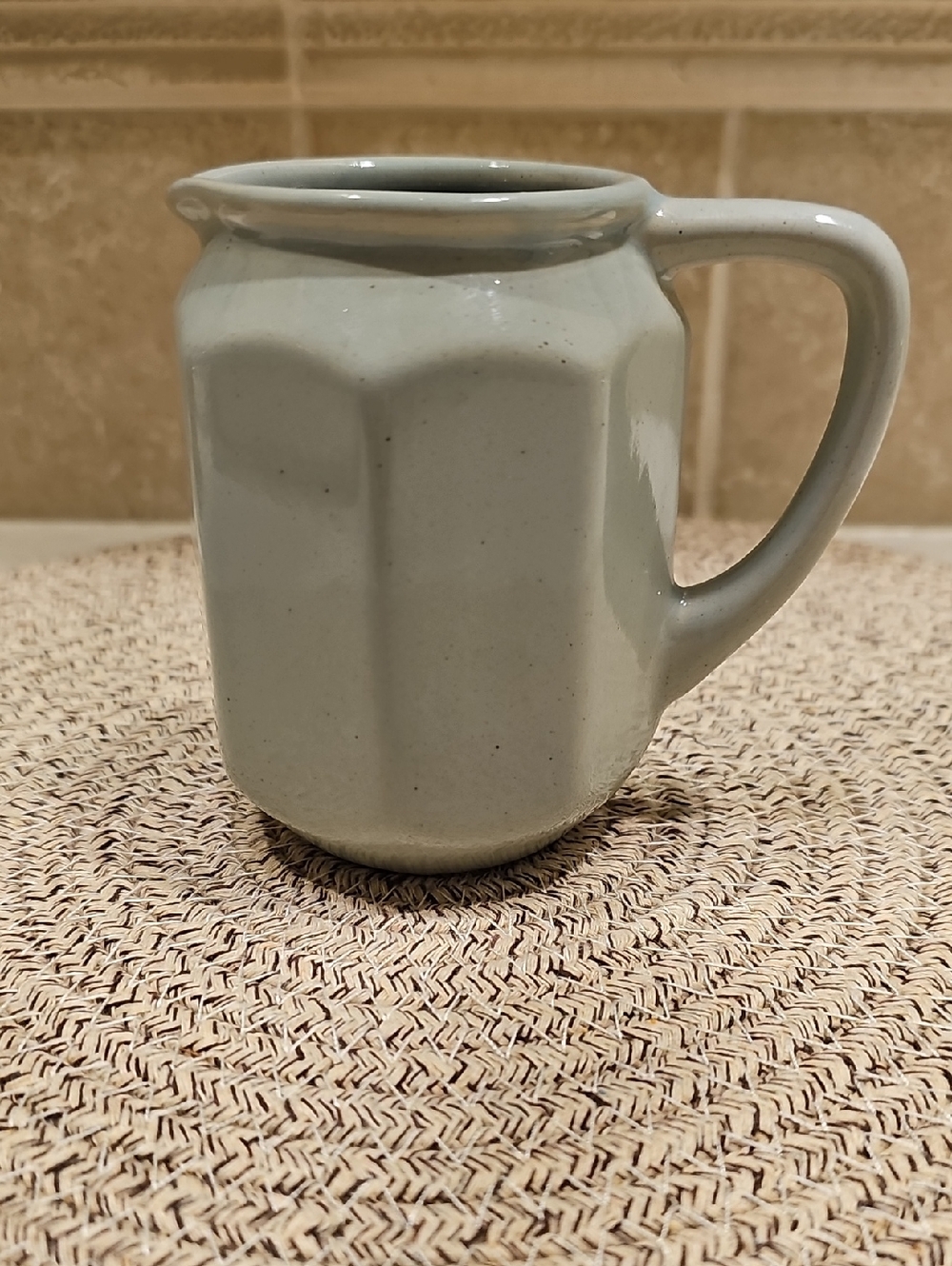 Hearth And Hand Mini Stoneware Pitcher-8oz. Peace Blue